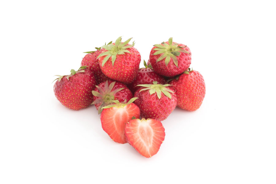 Aardbeien, seizoensgroenten- en fruit