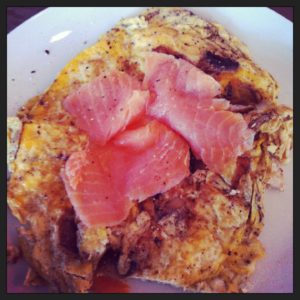Eetdagboek: Omelet met gerookte zalm als ontbijt