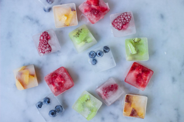 fruitige ijsblokjes