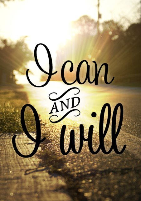I can and i will - running quote