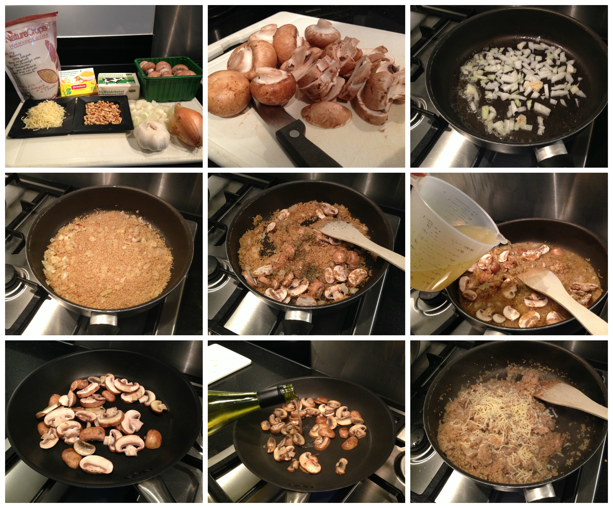 quinoa risotto collage