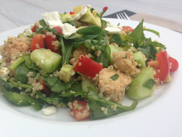 quinoa salade met kip, gezonde recepten