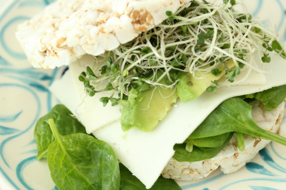 rijstwafel sandwich met broccoli kiemen