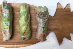 Springrolls, springrolls met kiemen, vega