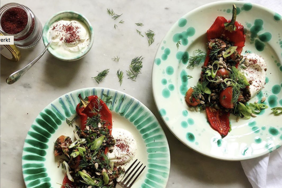 Geroosterde puntpaprika met sumac yoghurt // Zomer recept I Love Health