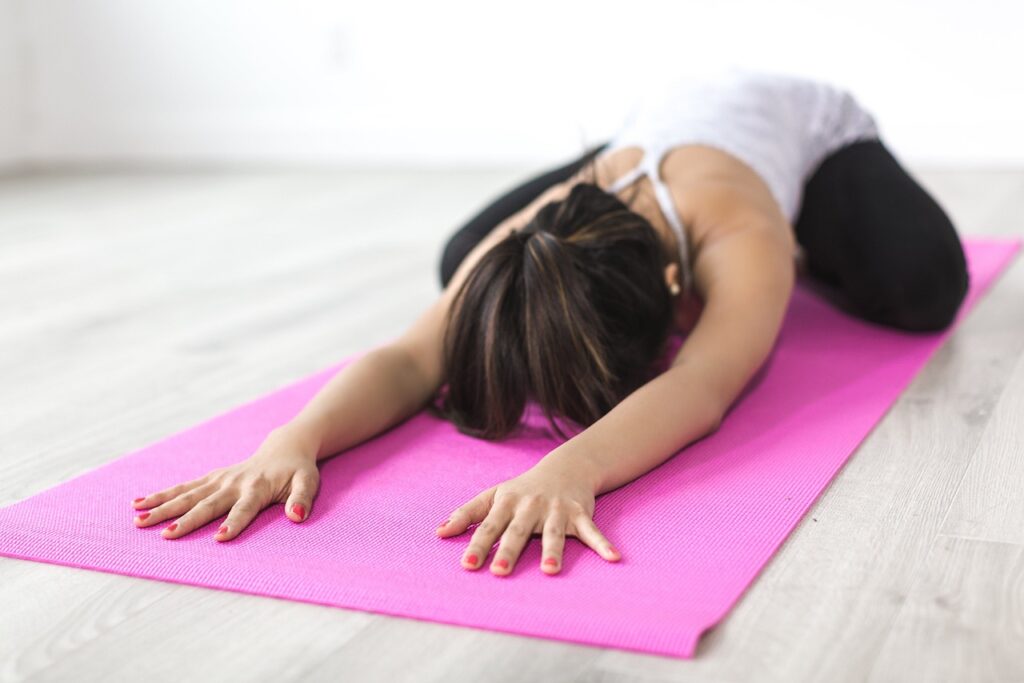 yoga workout vloer