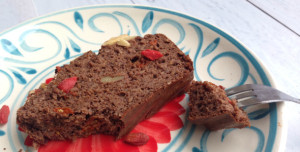 chocolade bananenbrood met goji bessen