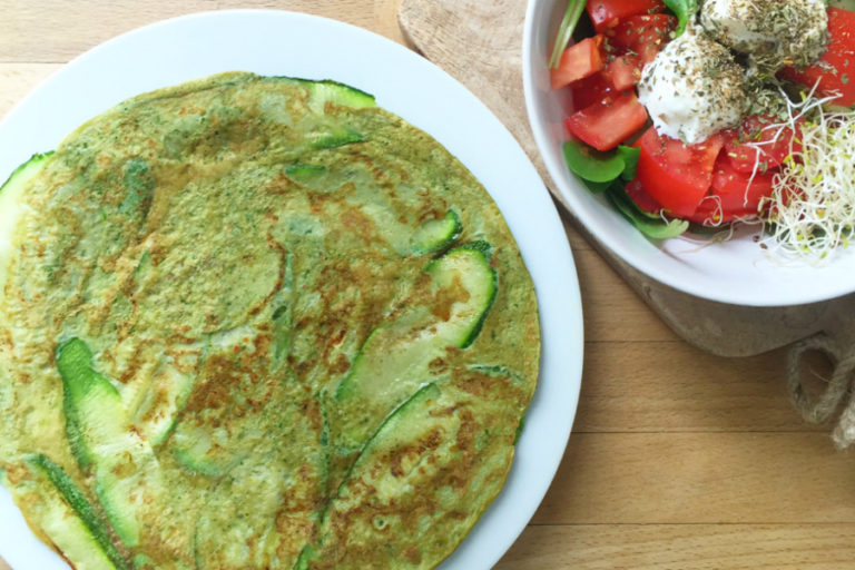 courgette basilicum omelet